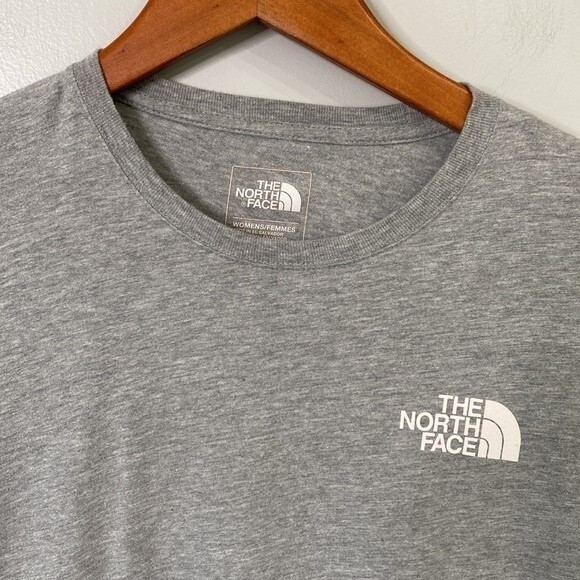 The North Face Long Sleeve Logo Tee Heather Gray Athletic Crew Neck Gorpcore - Picture 2 of 14